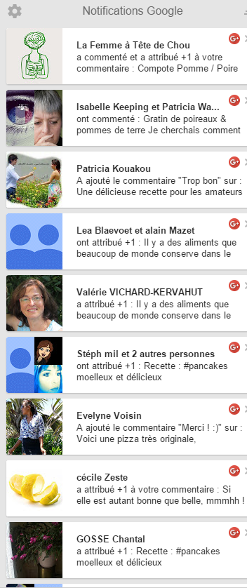 activité Google+