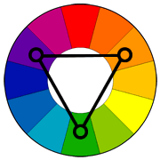 schéma de couleur triangulaire